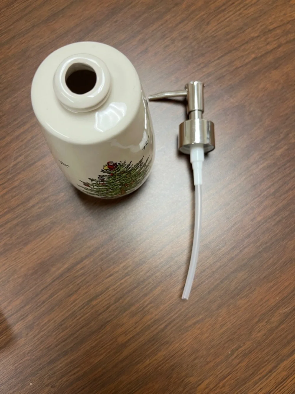 Spode Ceramic Christmas Tree Soap Dispenser